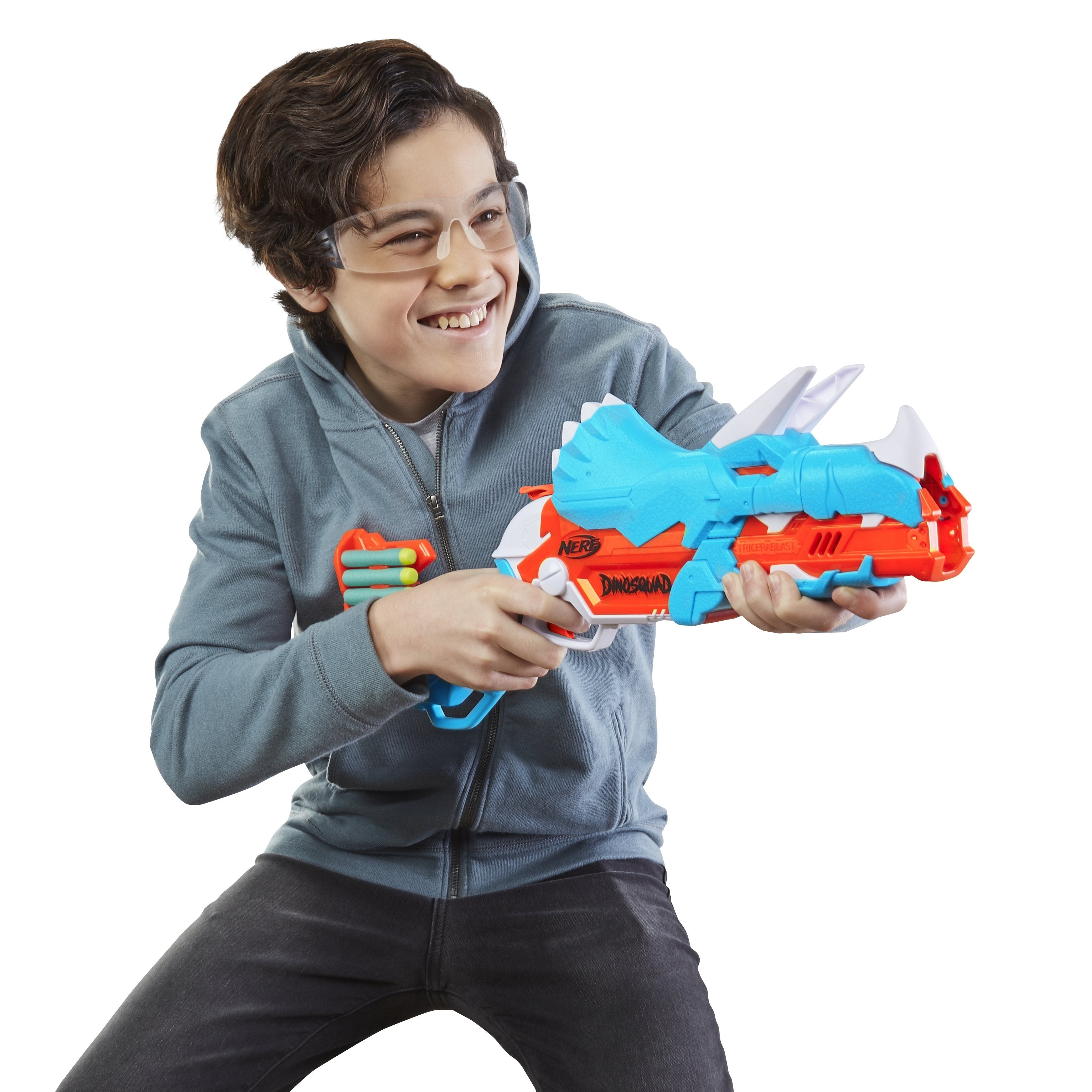 Pistola Nerf Hasbro Nerf Dinosquad Tricera Blast, F0803eu4