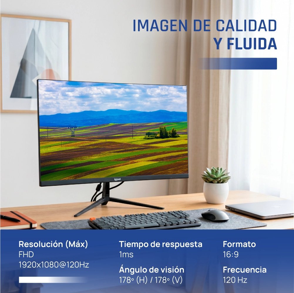 EAN 8435364319413 - iggual ML24S pantalla para PC 60,5 cm (23.8") 1920 x 1080 Pixeles Full HD LED Negro imagen 7