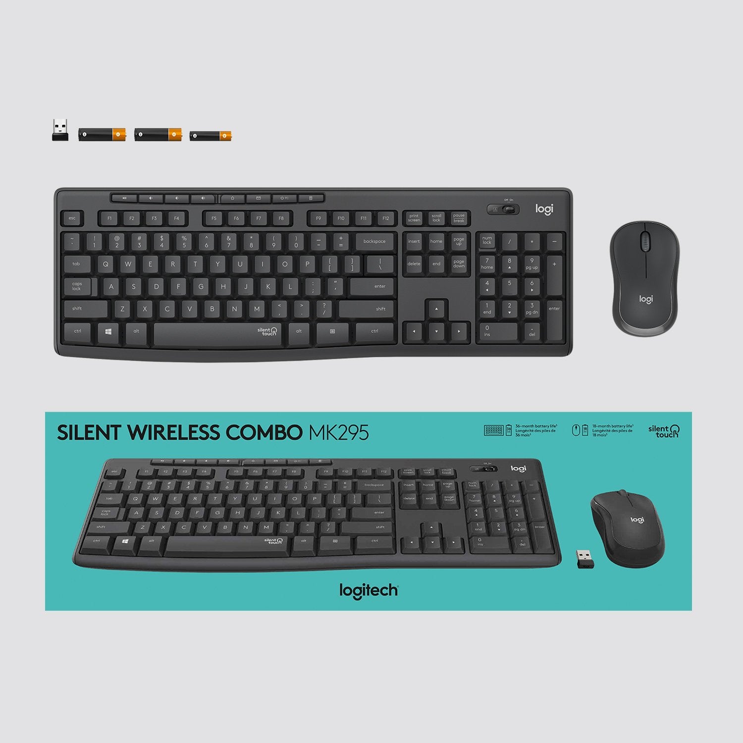 EAN 5099206092433 - Logitech 920-009800 teclado Ratón incluido Oficina RF inalámbrico QWERTY Internacional de EE.UU. Grafito imagen 9