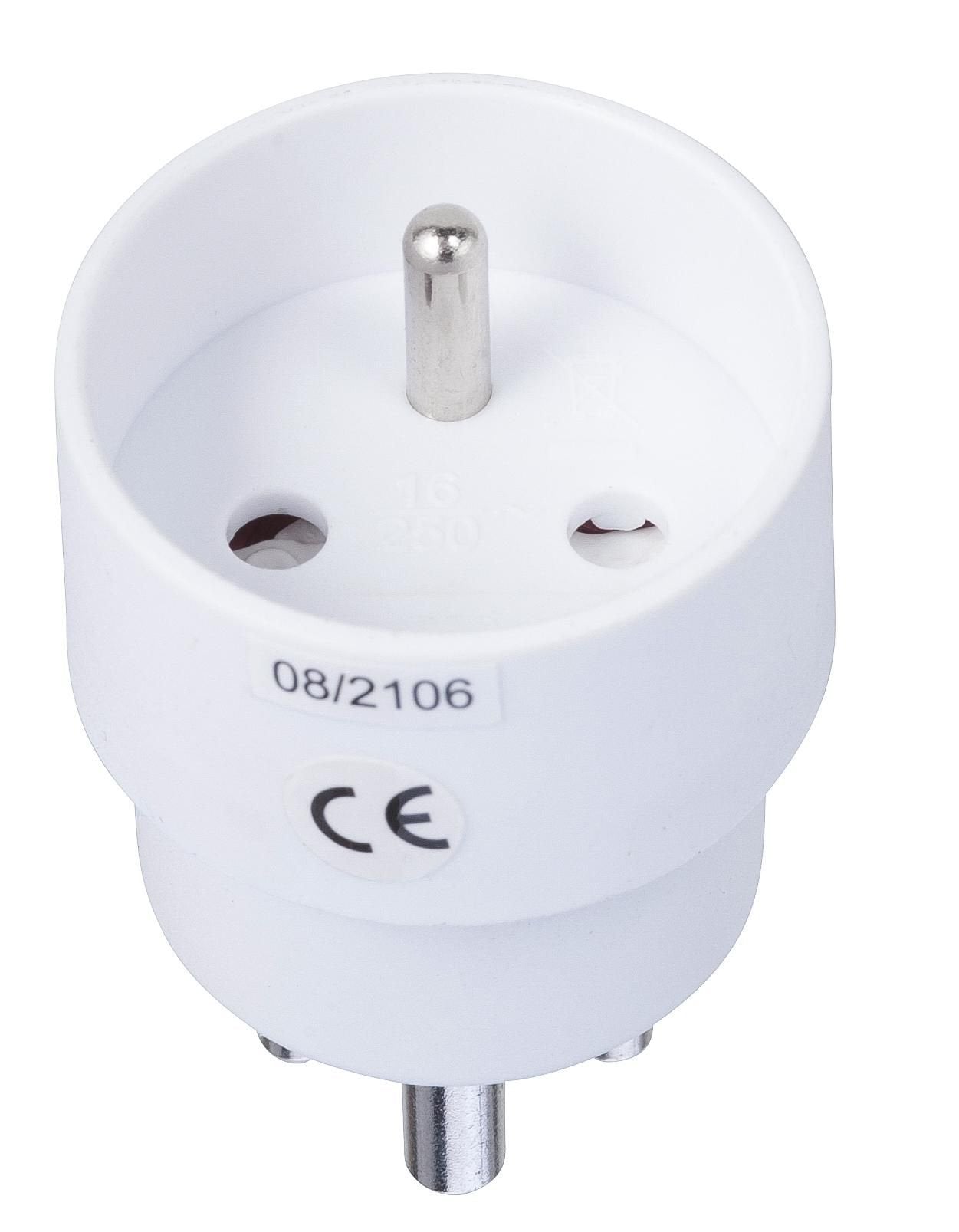 Power Adapter, Schuko To Dk Hybrid Power Adapter From