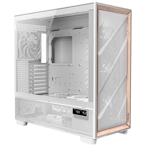 Caja Pc Antec Flux Pro_euv Wood Atx 2xusb3.0 Sin Fuente Blanco