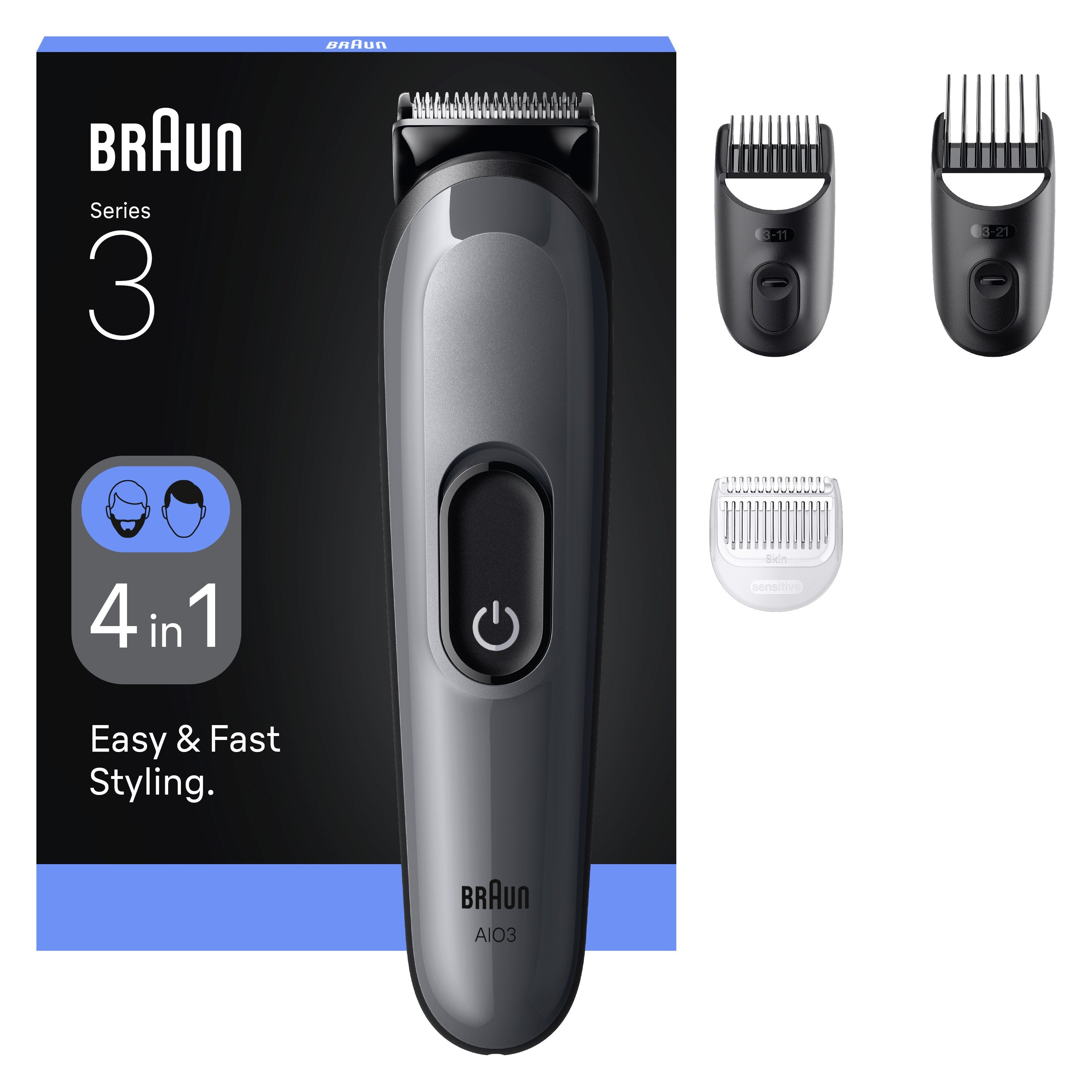 Braun Aio3500 All-In-One Trimmer, Black