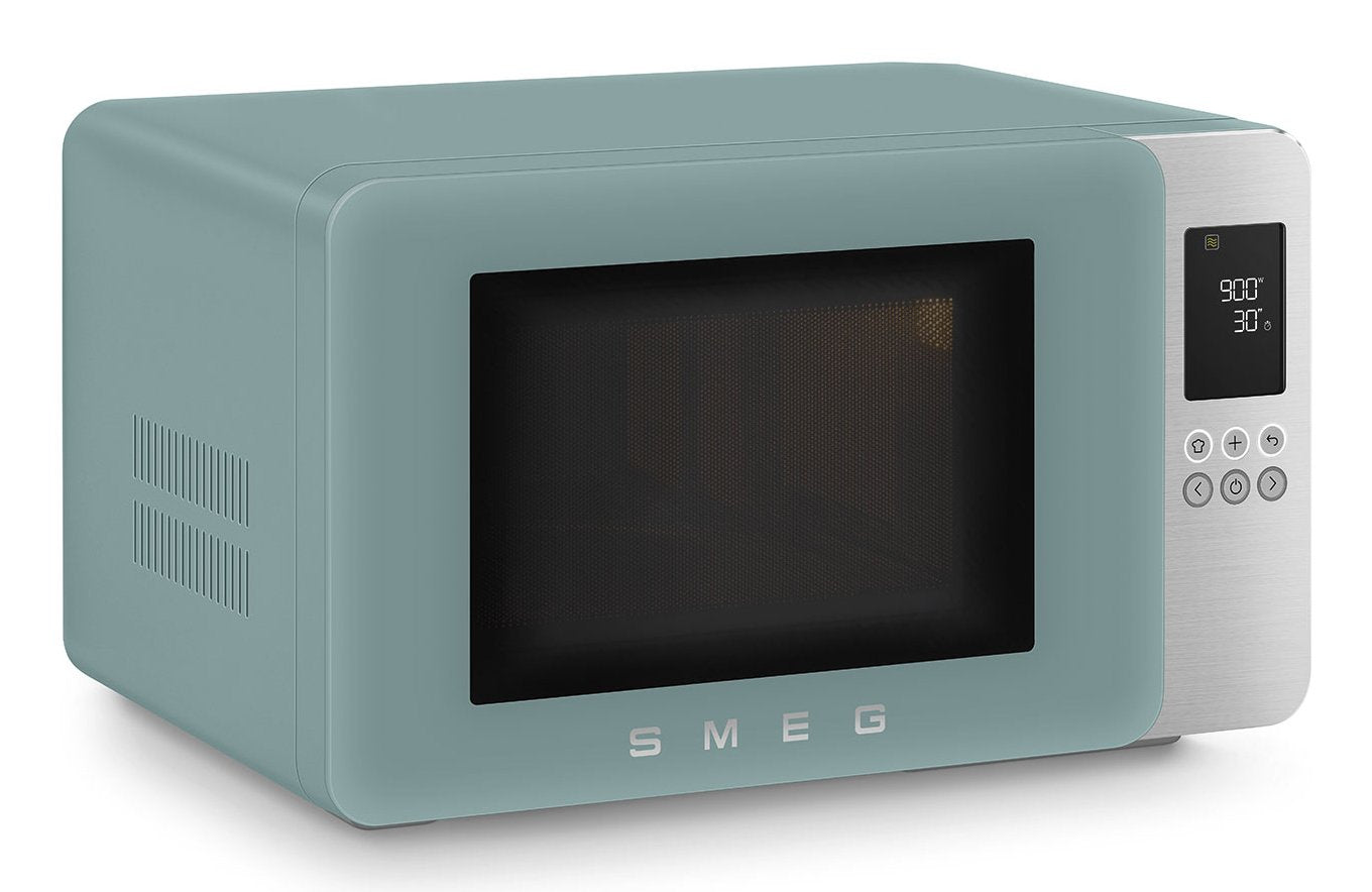 Microondas Smeg Con Grill Moc01egmeu, 4 Funciones, 1900w, Verde Esmeralda Mate