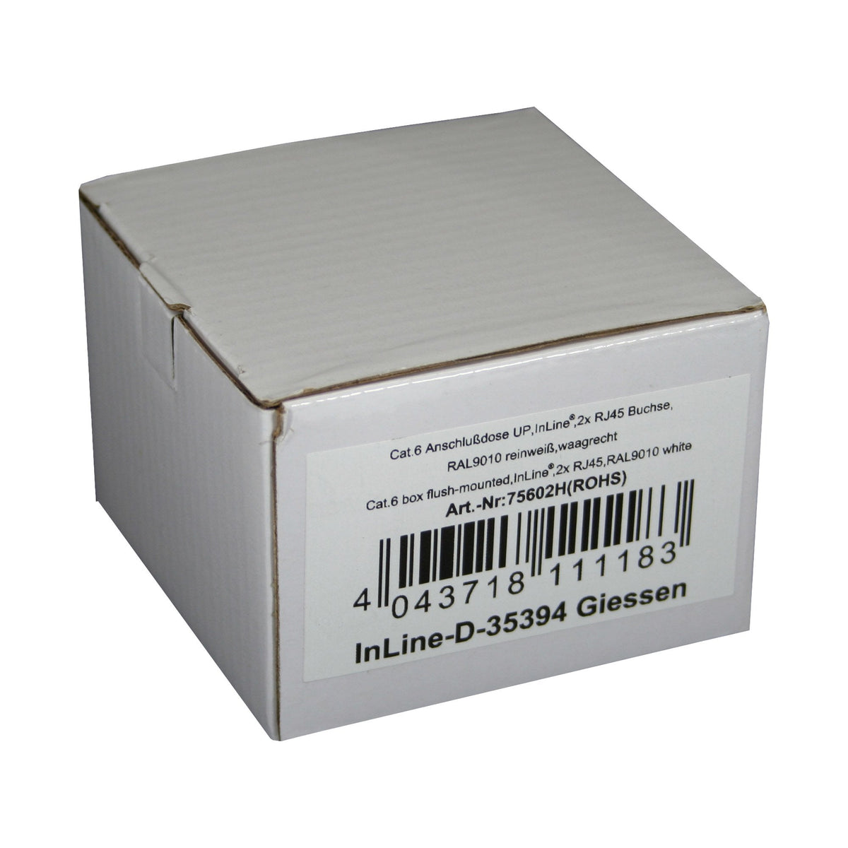 Caja De Conexión Inline Cat.6 2x Rj45 Hembra A Ral9010 Blanco Horizontal