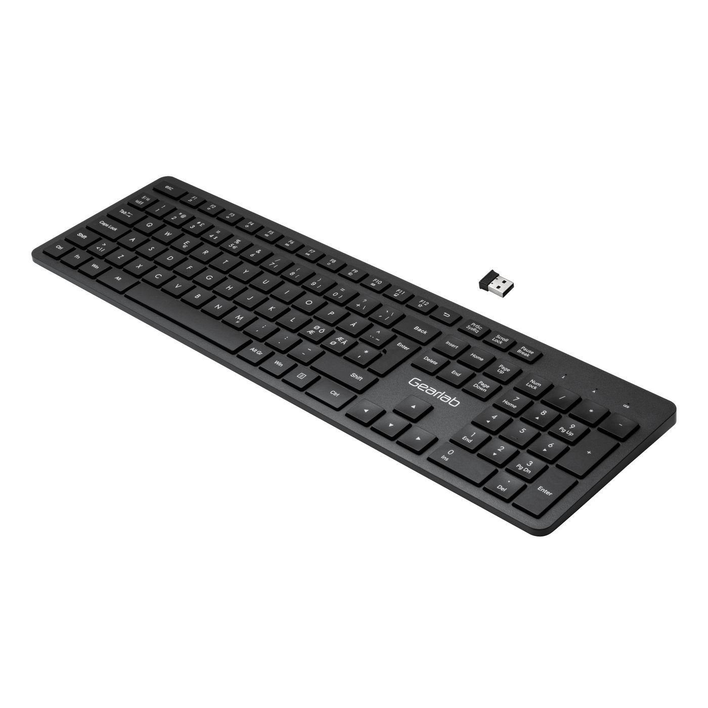 Gearlab Glb212102 Teclado Usb Qwerty Nórdico Negro