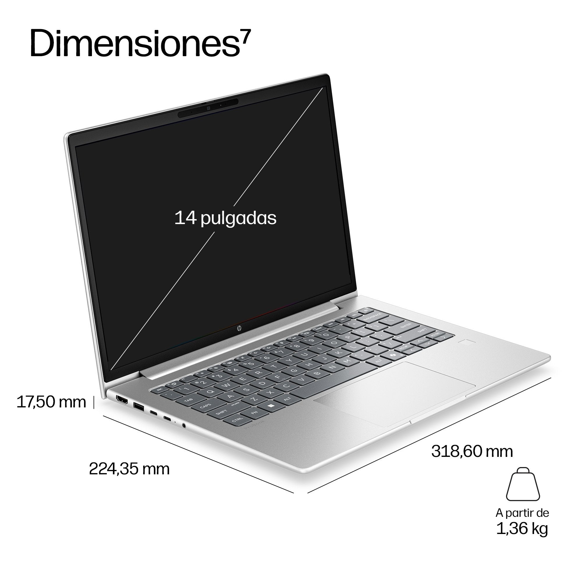 Hp Probook 4 G2i 14 Ai Intel Core 5 315 14p Wuxga 16go Ddr5 512go Ssd Ax6g+Bt 3c Batt W11p 1yr Wrty