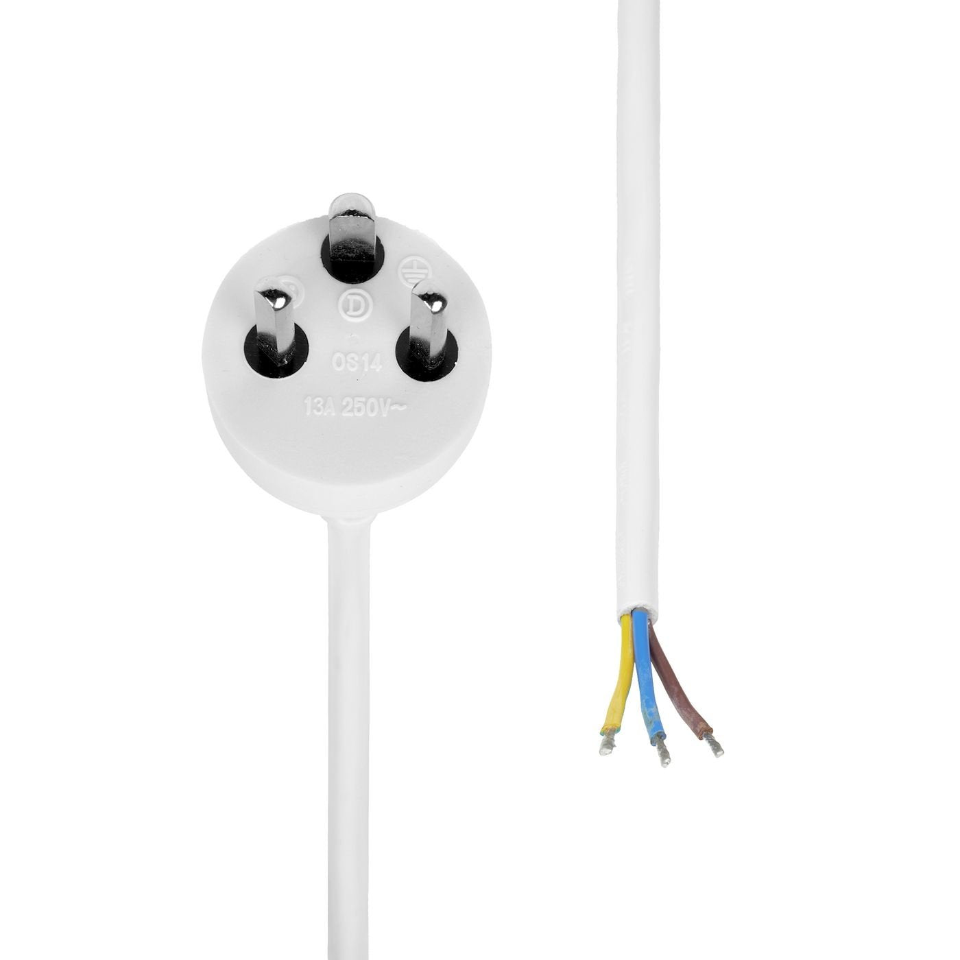 Type K Edb - Open End, Power Cable, 5m, White