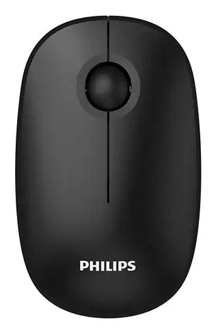 Mouse Philips Wireless Spk7378b 2.4ghz 1600 Dpi DiseãO Silencioso Negro Ergonomico Ambidiestro