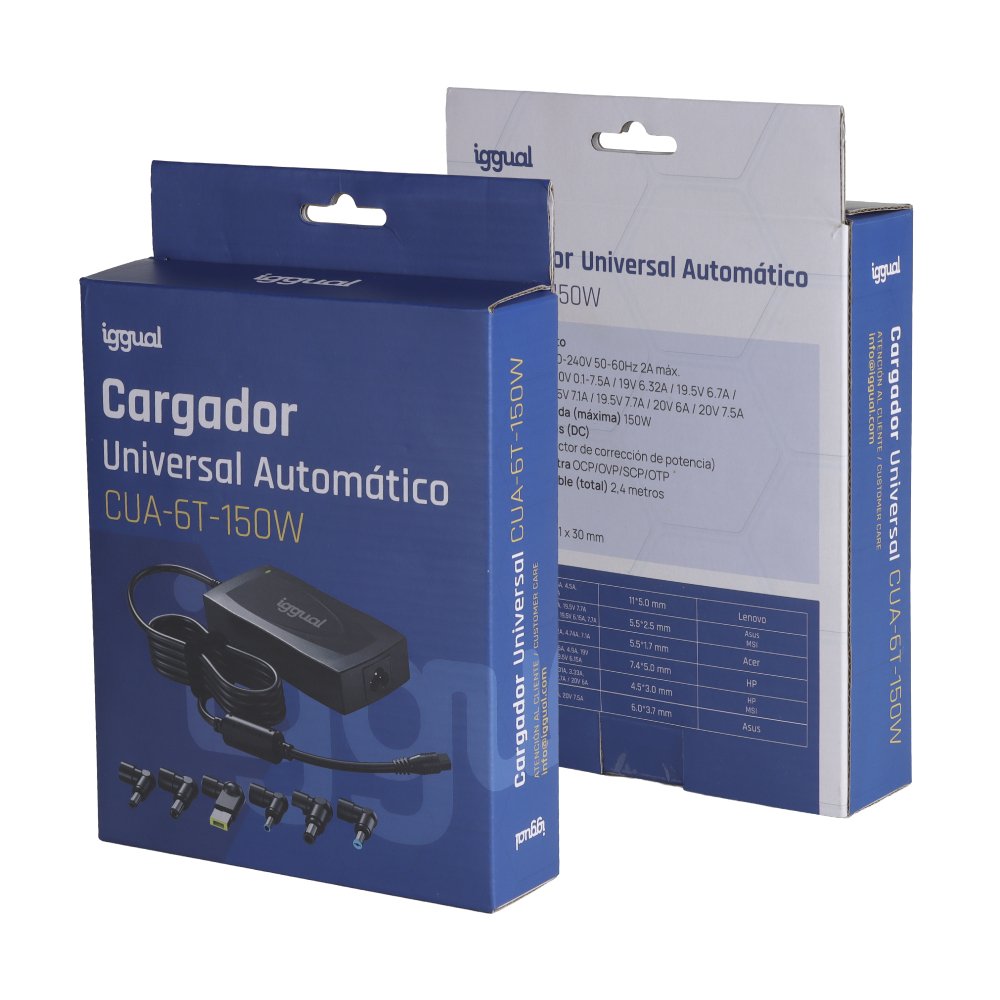 Cargador Iggual Universal Automático Cua-6t-150w