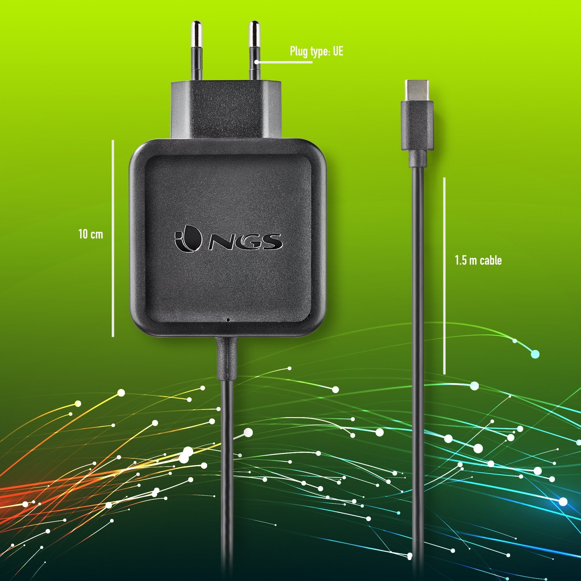 EAN 8435430620085 - NGS W-45W TYPEC Portátil, Smartphone, Tableta Negro Corriente alterna Interior imagen 8