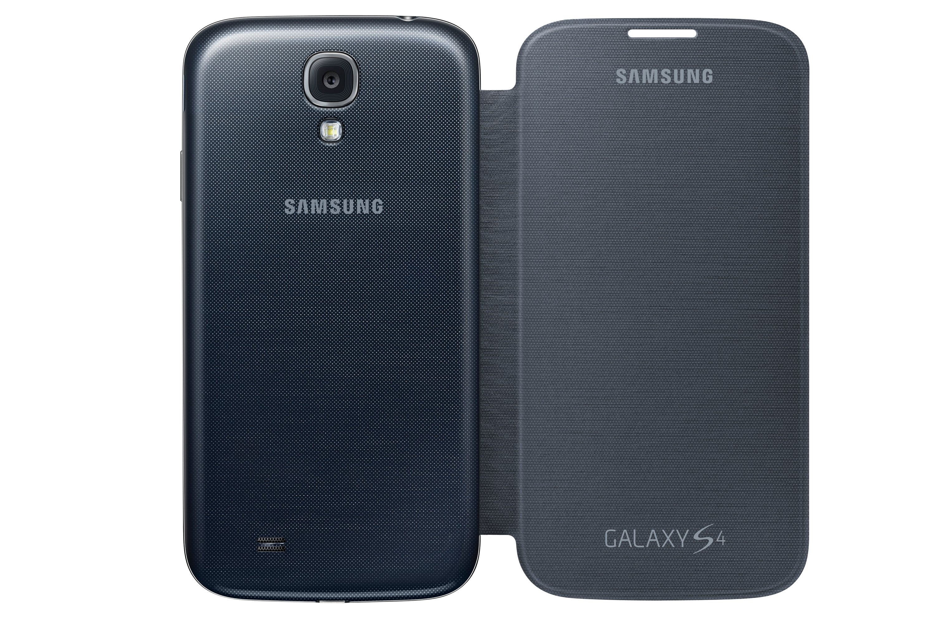 Samsung Flip Cover Funda Samsung Galaxy S4/Con Tapa.Sustituye Tapa Trasera/Marron/Ef-Fi950baegww