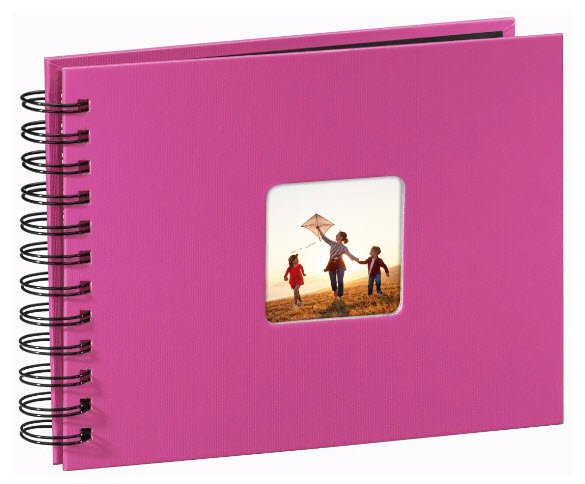 Hama Fine Art Spiral Pink 24x17 50 Black Pages 113674