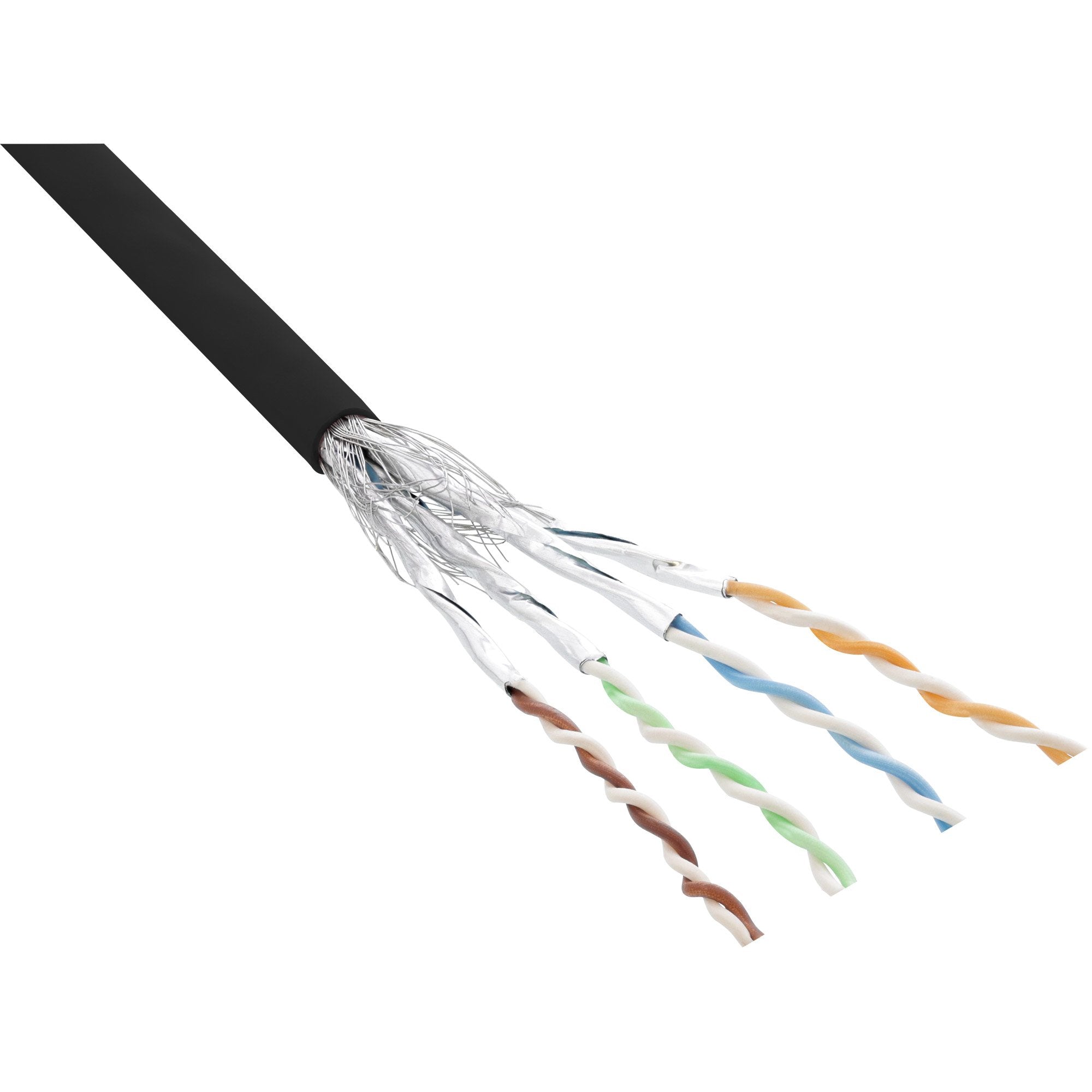 Cable De Red Inline S/Ftp Pimf Cat.6 Negro Awg27 Pvc Cu 100m