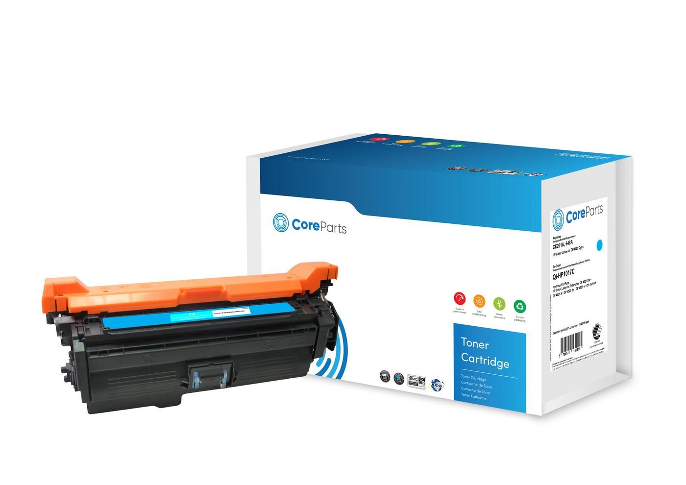 EAN 5704174131915 - CoreParts QI-HP1017C cartucho de tóner 1 pieza(s) Compatible Cian imagen 1