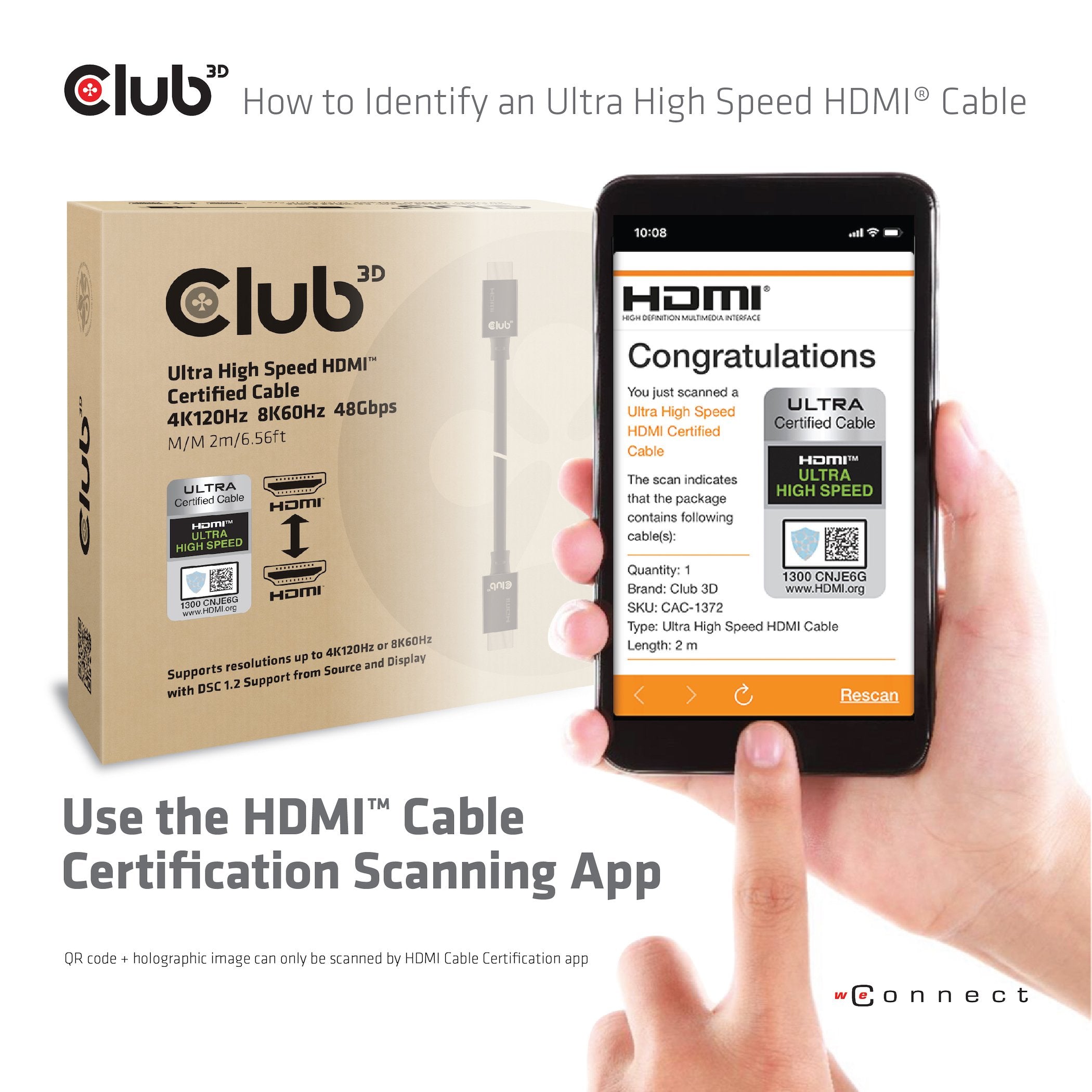 EAN 8719214471378 - CLUB3D cac-1373 cable HDMI 3 m Negro imagen 2