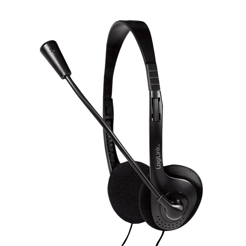 Auriculares Logilink Hs0052 On-Ear 3.5mm Negro, 1.8m Cable