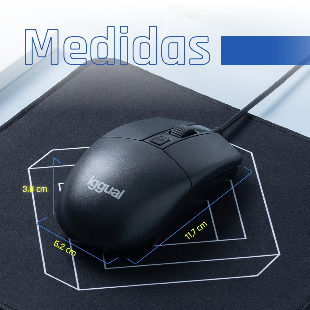 EAN 8435364320440 - iggual COM-BUSINESS2-2400DPI ratón Hogar Ambidextro USB tipo A imagen 7