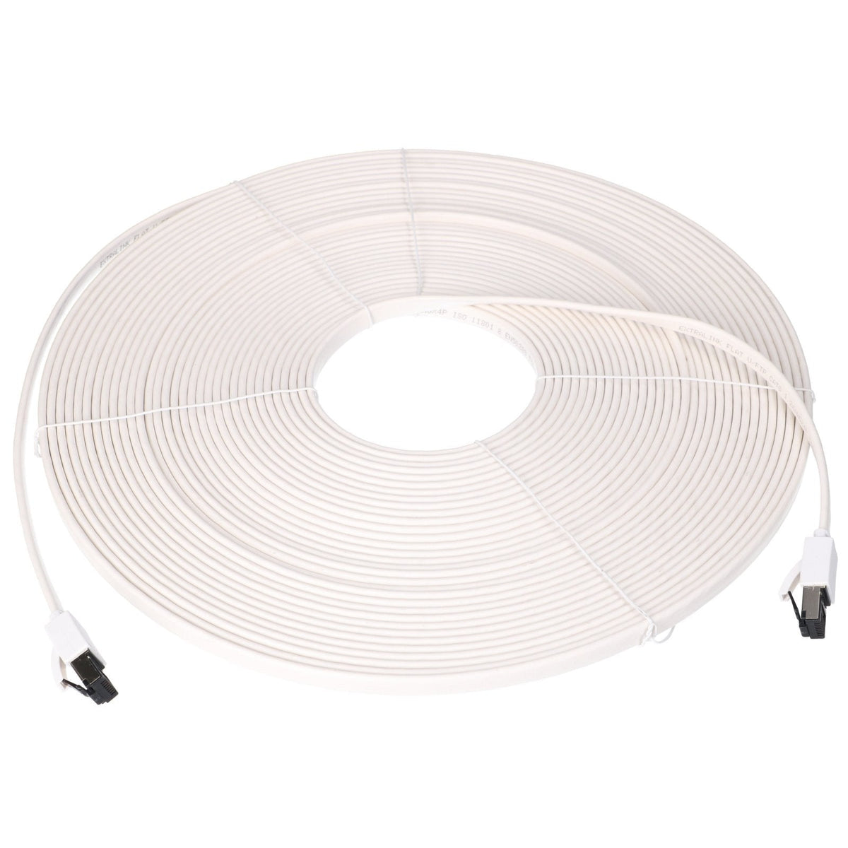 Extralink Lan Patchcord Cat.8 U Ftp 20m 40g Flat Shielded Foiled Twisted Pair Bare Copper White