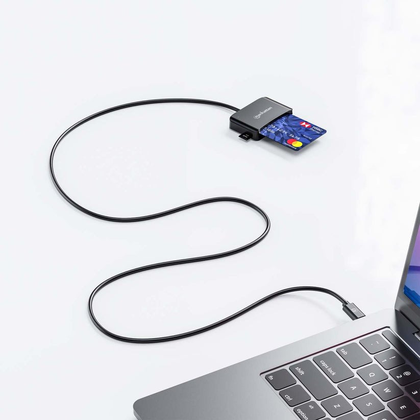 Manhattan Usb 2.0 Typ-C Kartenlesegerät Smartcard- Microsdxc