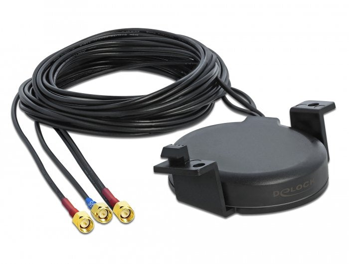 Delock Lte Mimo Gnss Antenne 3 X Sma Stecker Rg-174 3 M Schraubmontage Outdoor Schwarz