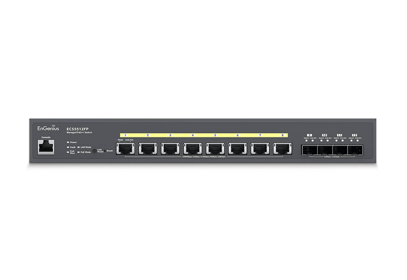 EAN 4711488350988 - EnGenius ECS5512FP switch Gestionado L2+ 10G Ethernet (100/1000/10000) Energía sobre Ethernet (PoE) Negro imagen 2