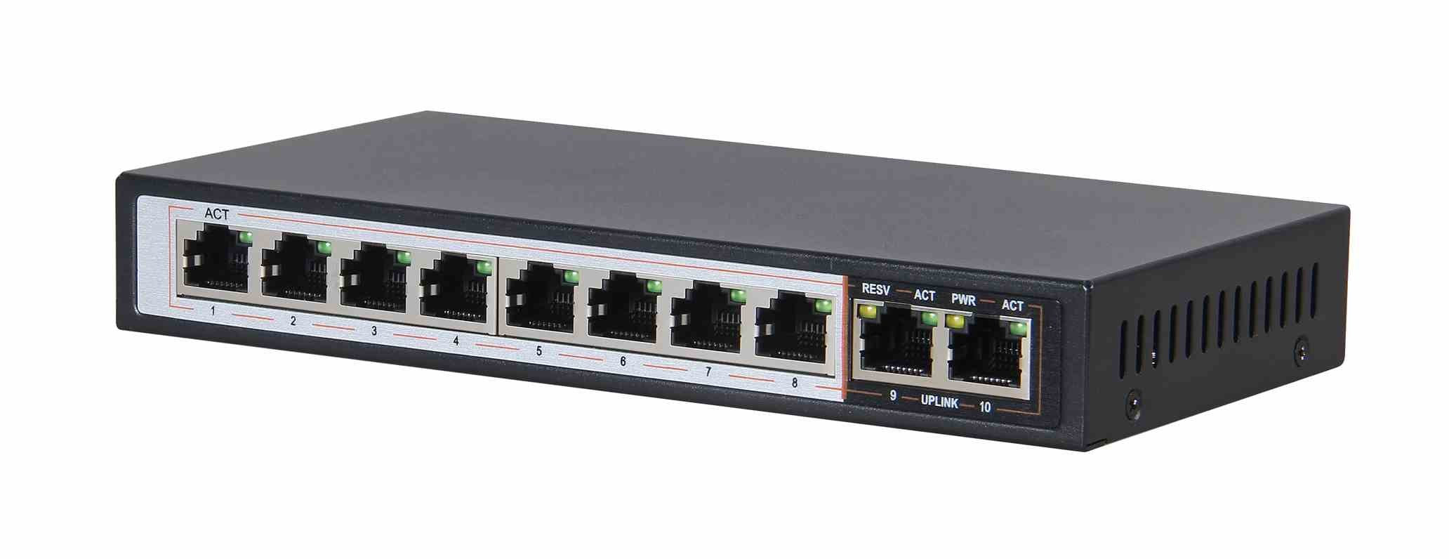 Extralink 8 Ports Poe Switch 802.3af 48v 96w