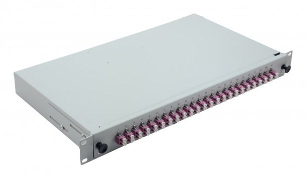 Helos Lwl 19" Spleissbox 24 X Lc Duplex Om4, Spleissfertig, Gris
