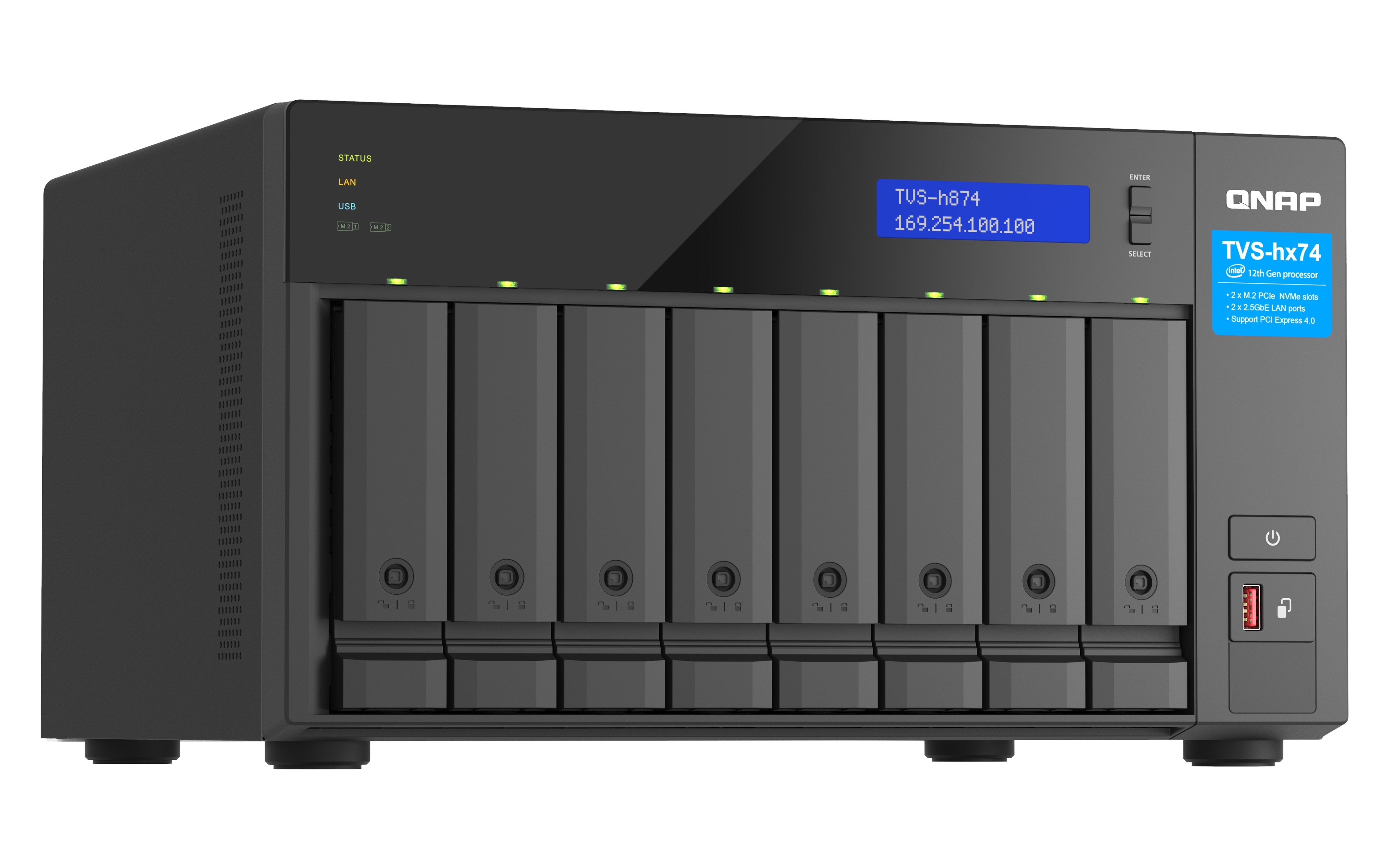 EAN 4711103082362 - QNAP TVS-h874 NAS Torre Intel® Core™ i5 i5-12400 32 GB DDR4 0 TB QuTS hero Negro imagen 4