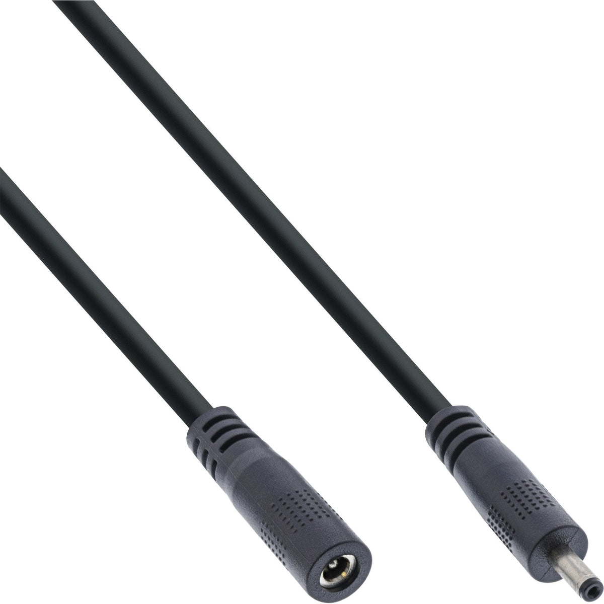 Cable De Extensión De Cc Inline, Enchufe De Cc Macho/Hembra 3,5x1,35 Mm, Awg 18, Negro, 5 M