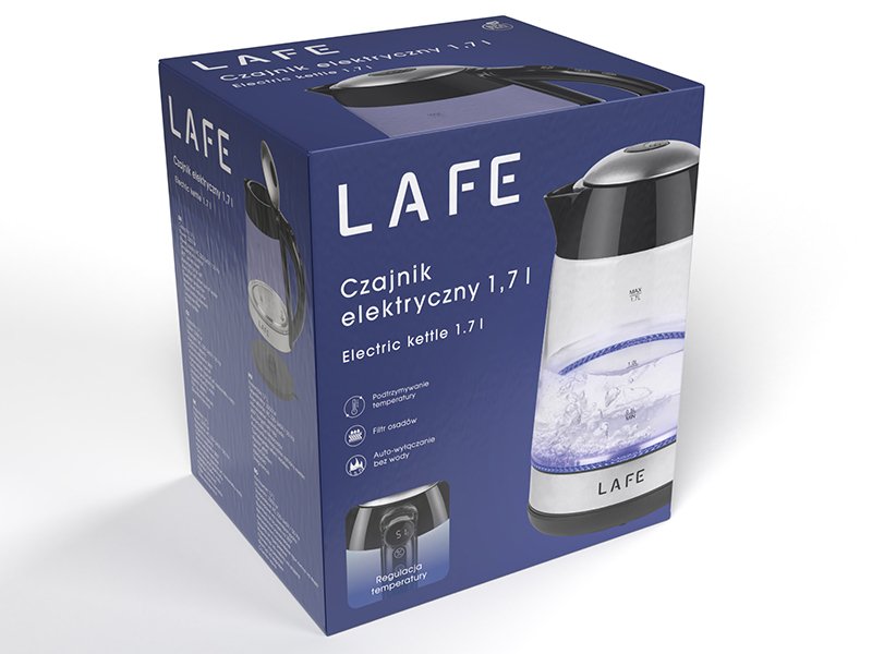 EAN 5907512866450 - Lafe LAFCZA46806 tetera eléctrica 1,7 L 2200 W Transparente, Negro imagen 7
