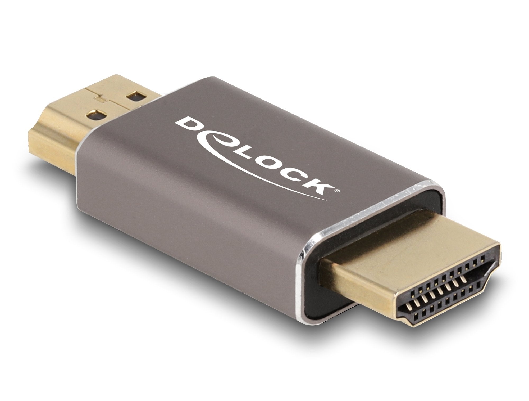 Delock 60086 Adaptador Hdmi Macho A Macho 8k 60 Hz Gris Metal