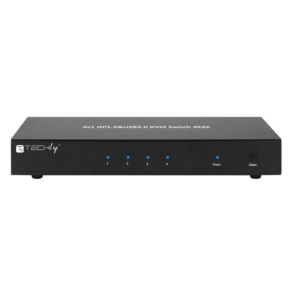 Techly Kvm Switch, 4 Port, Display Port 1.2