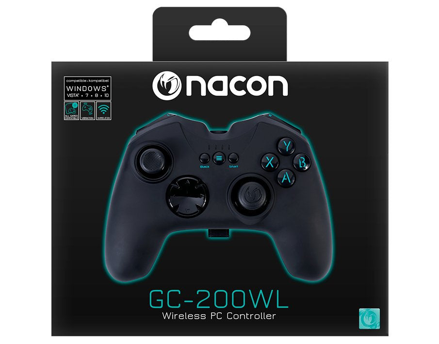 Gamepad Nacon Pc Pcgc-200wl Negro Wireless/2,4ghz/10 M/Vibracion/Tacto Suave Pcgc-200wl