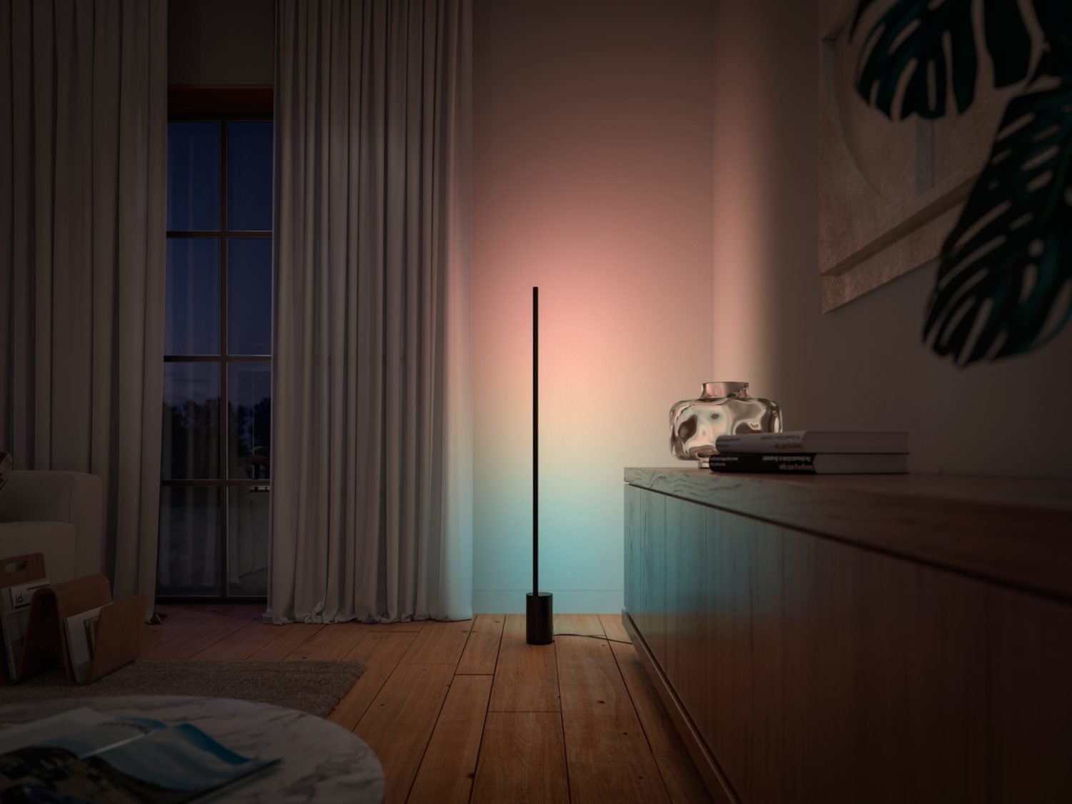 Philips Hue Signe, Lámpara De Pie Led Inteligente Compatible Con Alexa Y Google Home