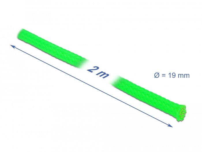 Geflechtschlauch Dehnbar 2 M X 19 Mm Grün