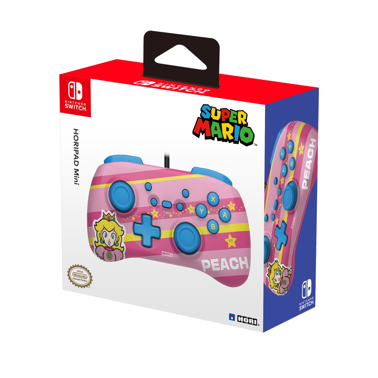 Gamepad Hori Controller Mini Peach Para Nintendo Switch Cableado