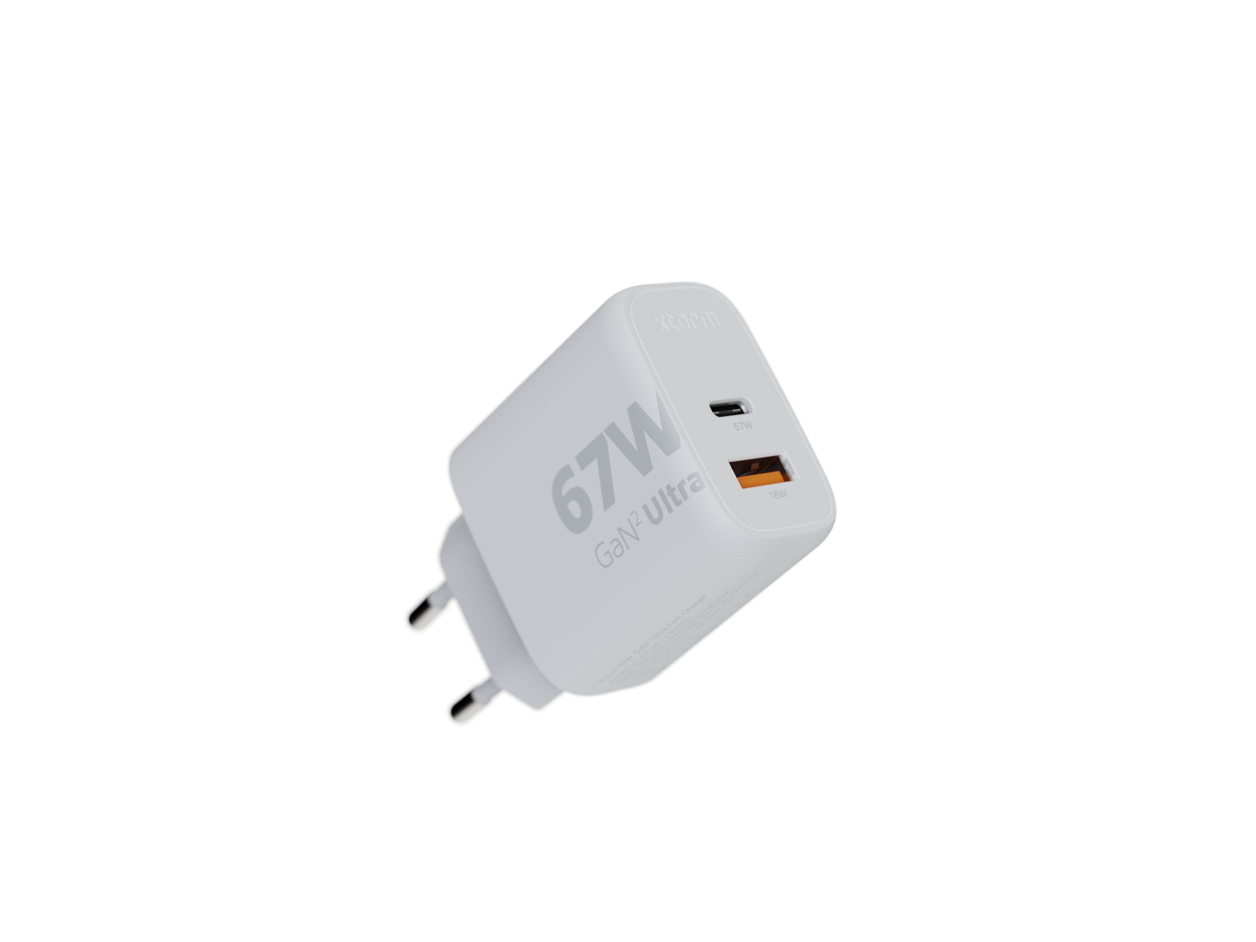 Cargador Usb De Viaje/Pared 67w Gan2 Ultra Wall Type-C/Usb 3.0 Blanco Xtorm Hasta 67w/ 1xusb-C, 1xusb-A