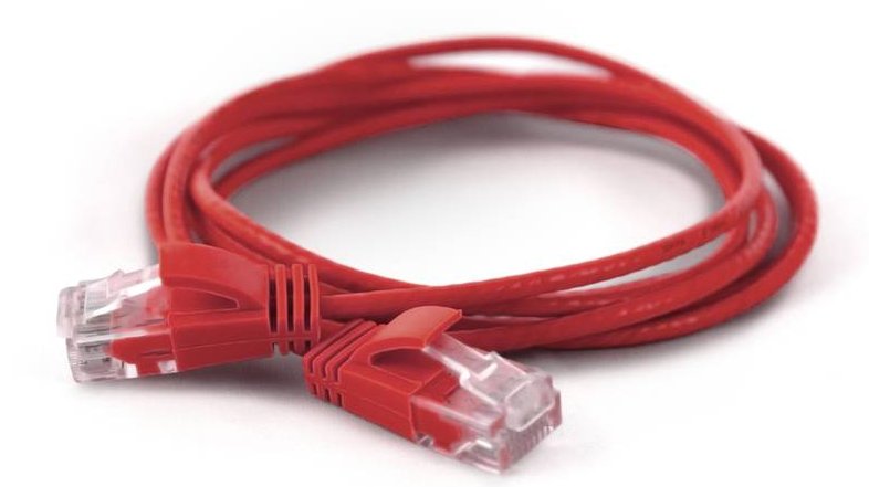 Wantecwire Utp, Cable Extra Fino Cat6a, D = 2,8 Mm, Rojo, Longitud 0,50 M