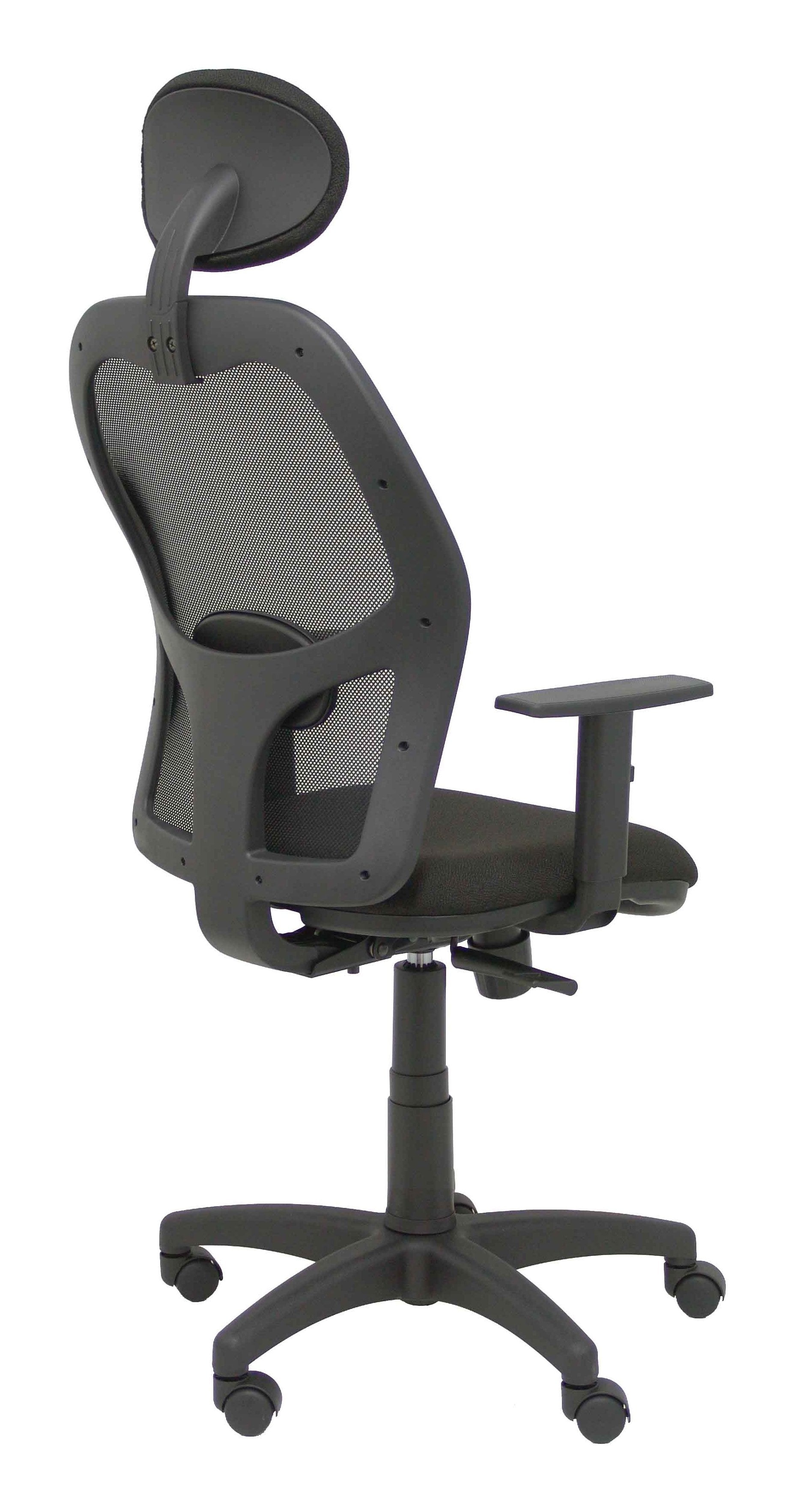 Silla Alocen Malla Negra Asiento Bali Negro Brazos