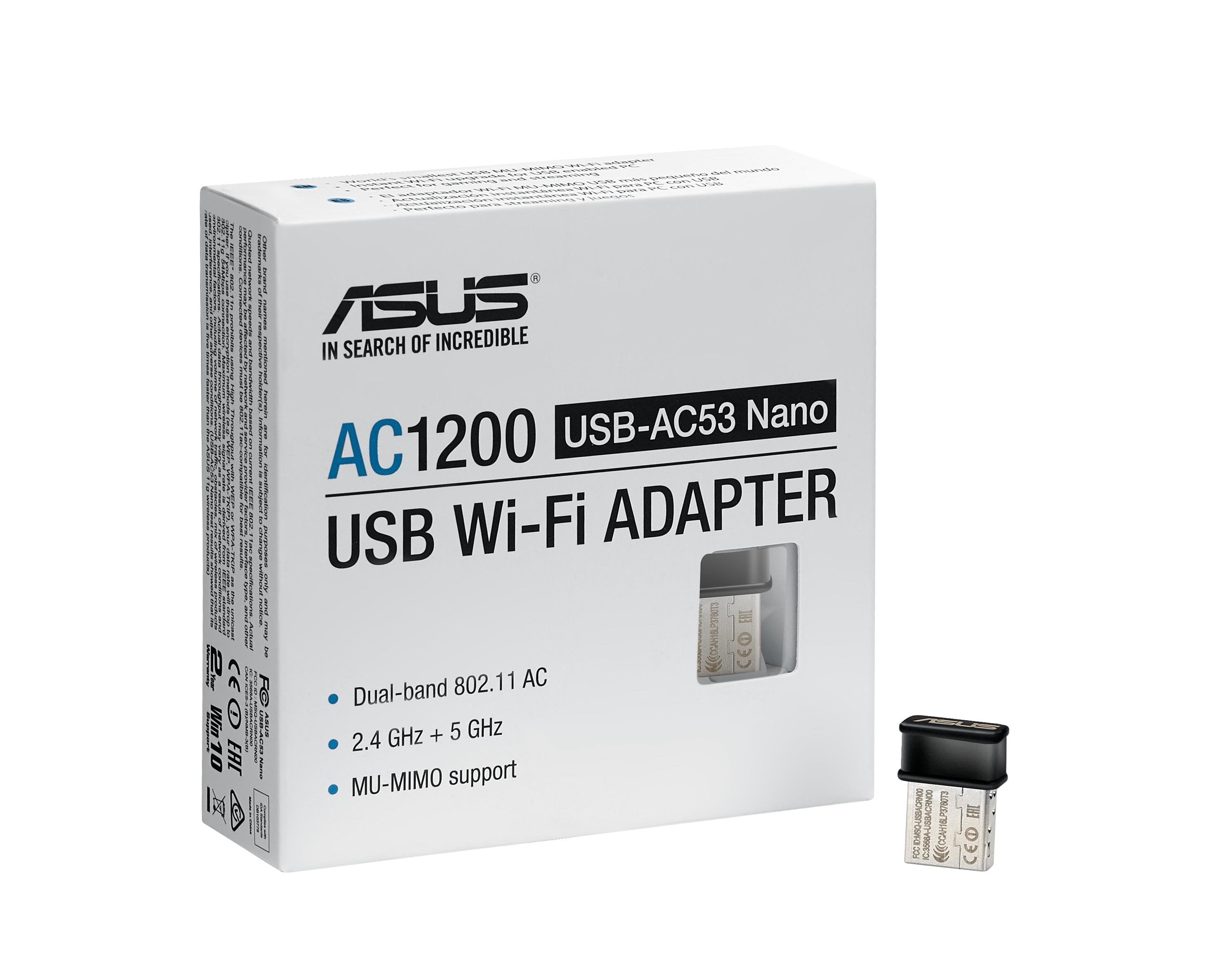 Adaptador Usb Wifi Asus Usb-Ac53 Nano 1200mbps