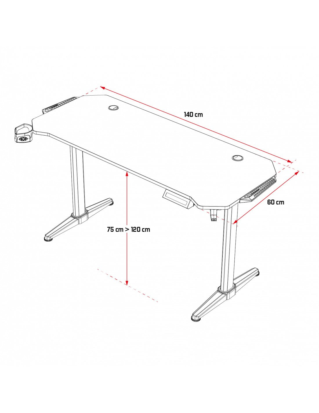 Mesa Gaming Spirit Of Gamer Headquarter 800 Motor
