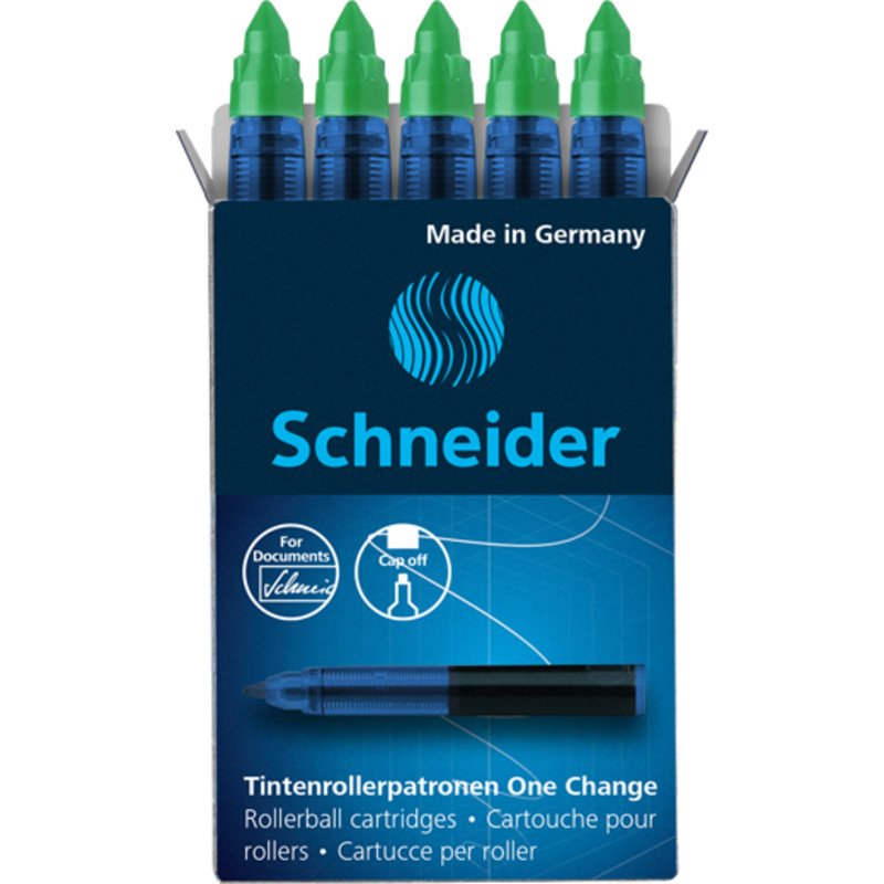 Schneider One Change Tintenrollerminen Verde 0,6 Mm 5 Unidades