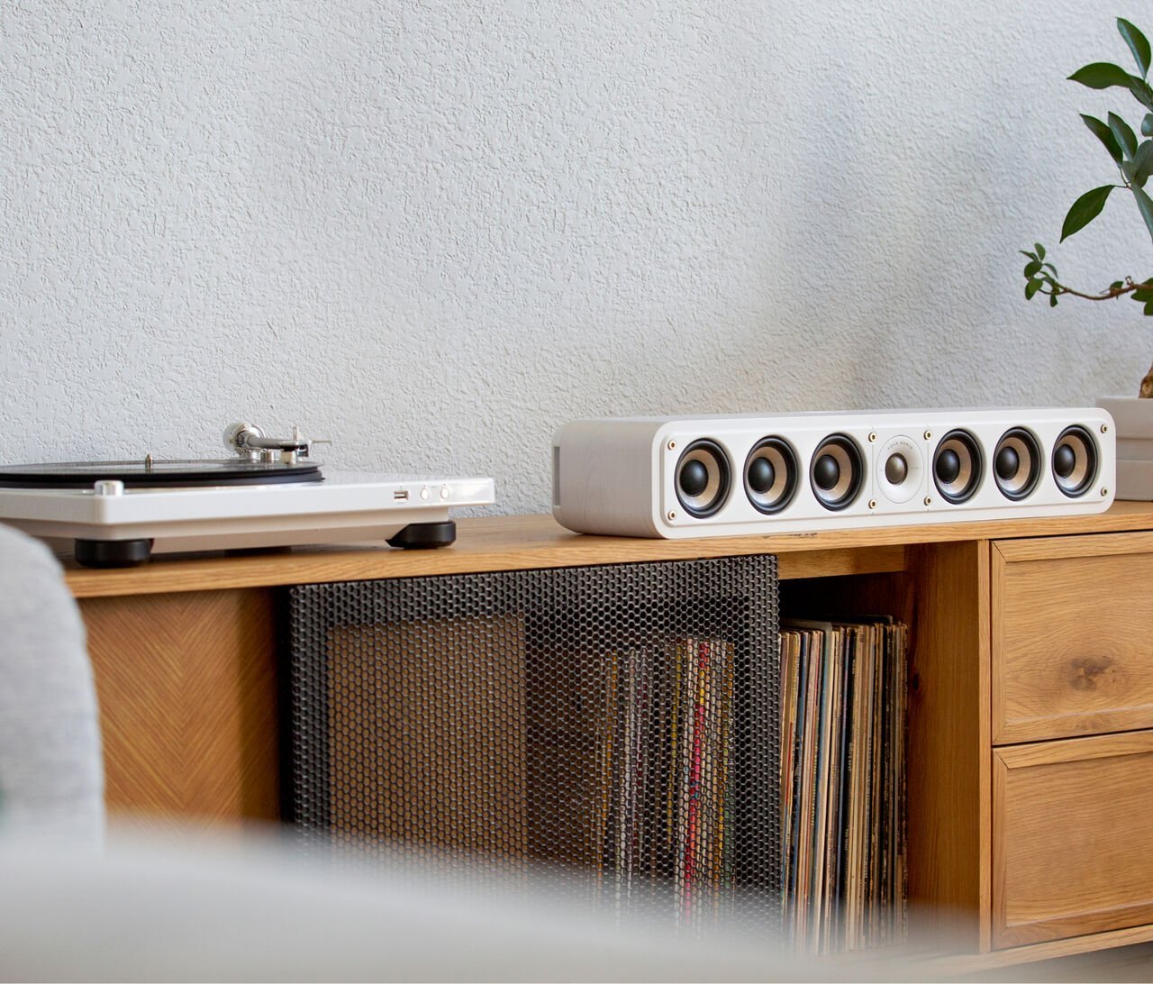 Polk Signature Elite Es35 White Altavoz Central De Estantería