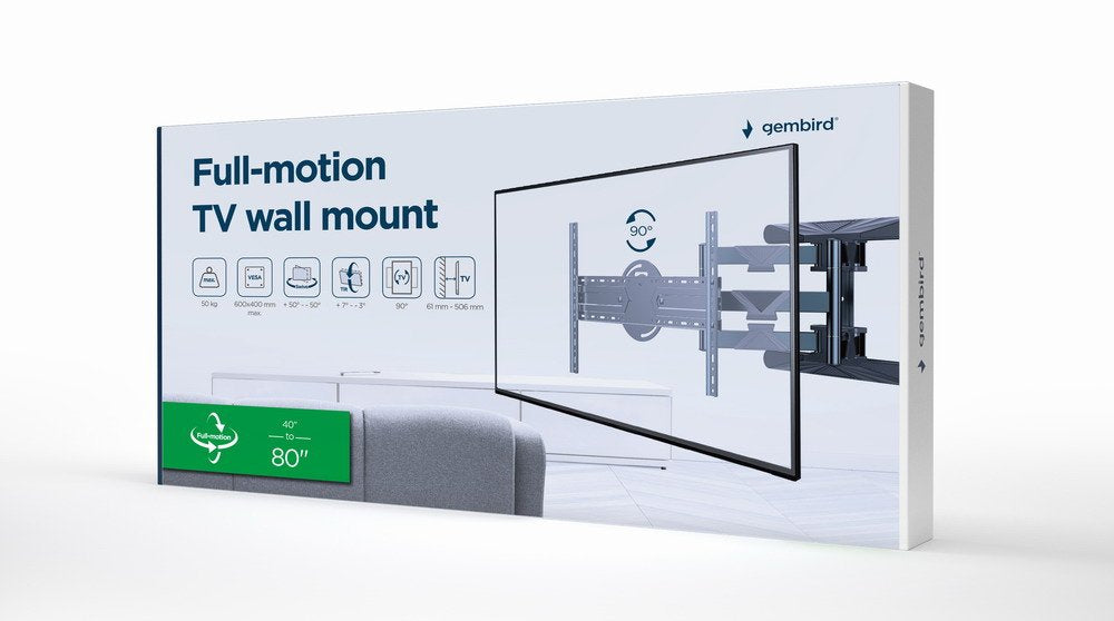 EAN 8716309127370 - Gembird WM-80STR-01 soporte para TV 2,03 m (80") Acero imagen 5