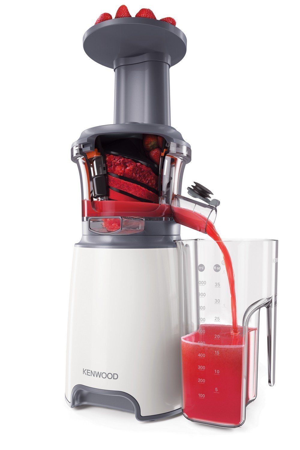 EAN 5011423187488 - Kenwood PureJuice JMP600WH Exprimidor lenta 150 W Gris, Translúcido, Blanco imagen 4
