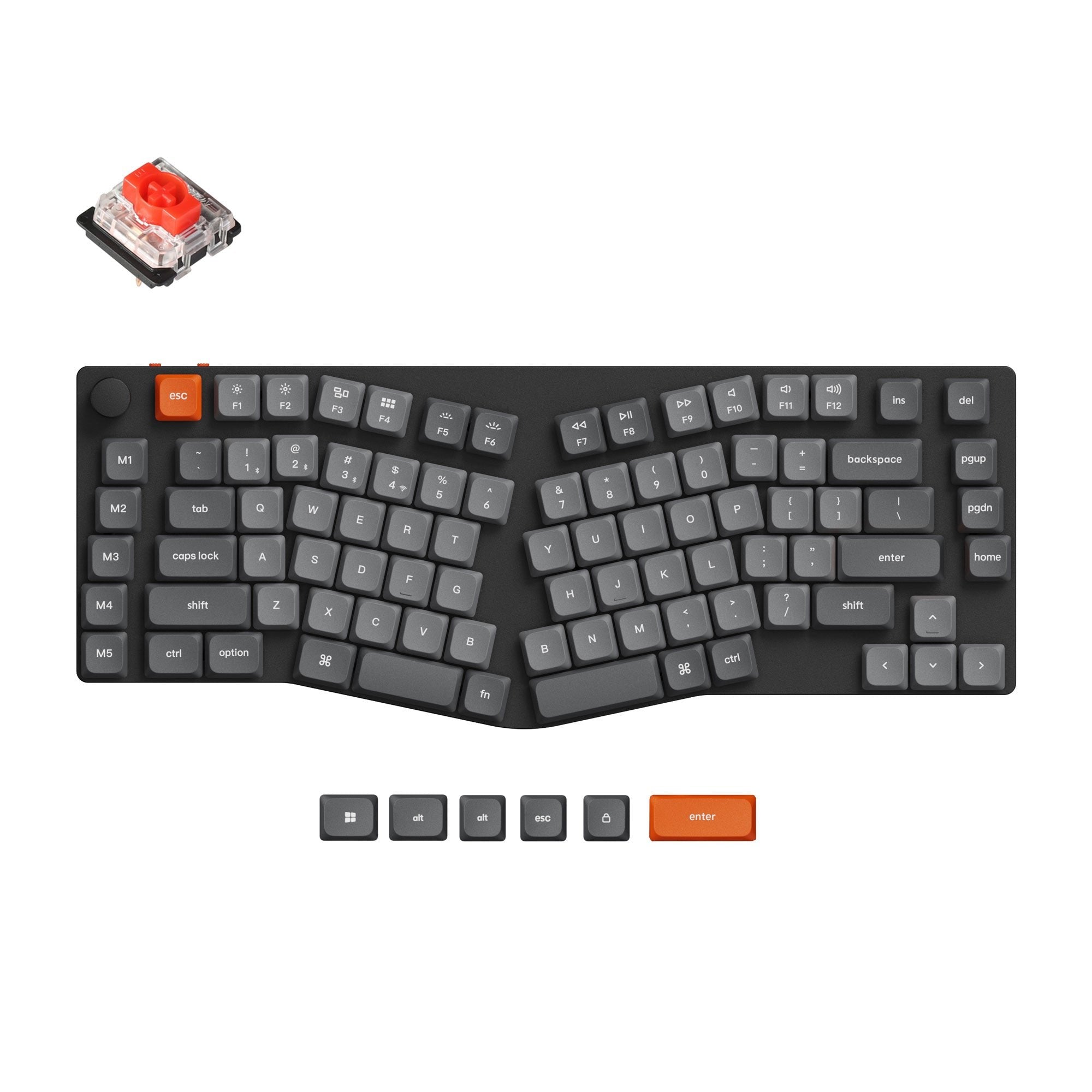 EAN 4895248881964 - Keychron K15 Max teclado Universal USB + RF Wireless + Bluetooth QWERTY Inglés Gris imagen 1