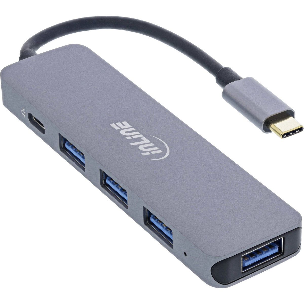 Inline Usb 3.2 Type-C Multi Hub (4x Usb-A 5gb/S + Usb Type-C (Data/Pd 87w), Otg, Carcasa De Aluminio