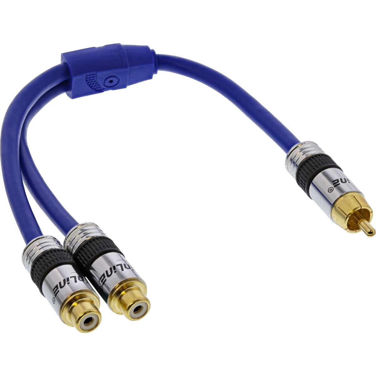 Inline Rca Y-Cable Premium 1x Rca Macho A 2x Rca Hembra 25cm