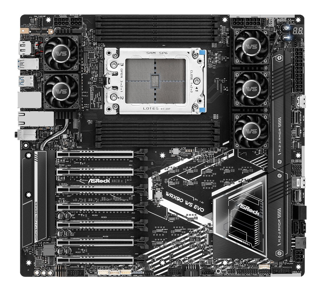 EAN 4710483945199 - Asrock WRX90 WS EVO placa base AMD WRX90 Socket sTR5 EEB imagen 2