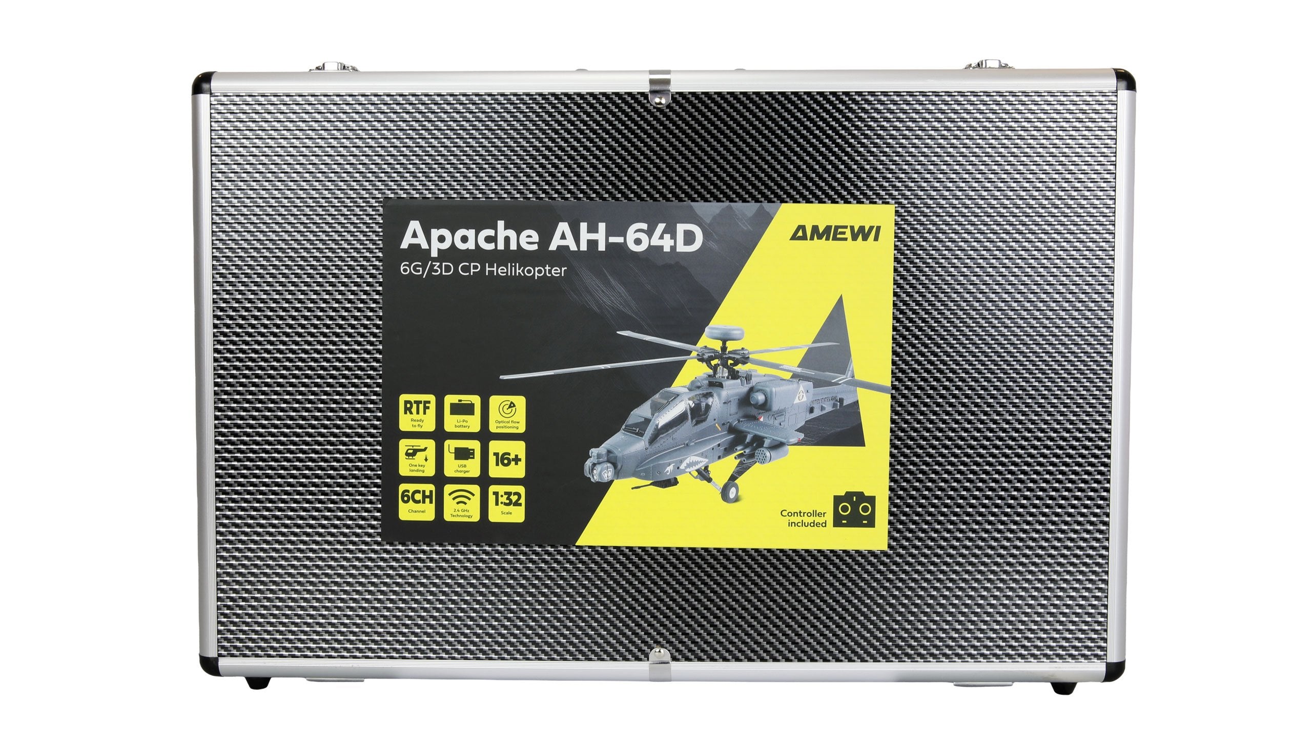 Amewi Apache Ah-64d Cp Helikopter 6g 3d Rtf Gris